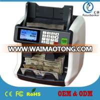 two pocket currency discriminator counter money sorter with reject pocket